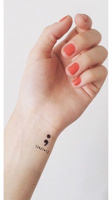 Tattoo someday? Health Tattoo, Semicolon Tattoo, Disney Tattoo, Geniale Tattoos, Hand Tattoo, Tattoo Trends, Symbolic Tattoos, Trendy Tattoos, Piercing Tattoo