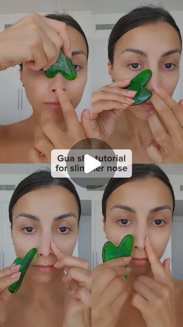 ShineWithNikki on Instagram: "Easy gua sha tutorial for slimmer nose ✨️   Save and share for later ✨️   Repeat each 3-5 times.  These techniques will help to depuff your nose✨️ . . . . . Gua sha . Facial massage . Gua sha tutorial . Antiaging . Face yoga . Aesthetic . Ugc . Skincare tutorial . Skincare tips . Guasha facial . Slim face . Eye bags . Hooded eyes . Wrinkle . Easy gua sha . Basic gua sha" Gua Sha Technique Nose, Gua Sha Before And After Nose, Gua Sha For Slim Nose, Guasha For Nose, Gua Sha Nose Shape, Nose Gua Sha, Gua Sha Technique Face, Slimmer Nose, Gua Sha Technique