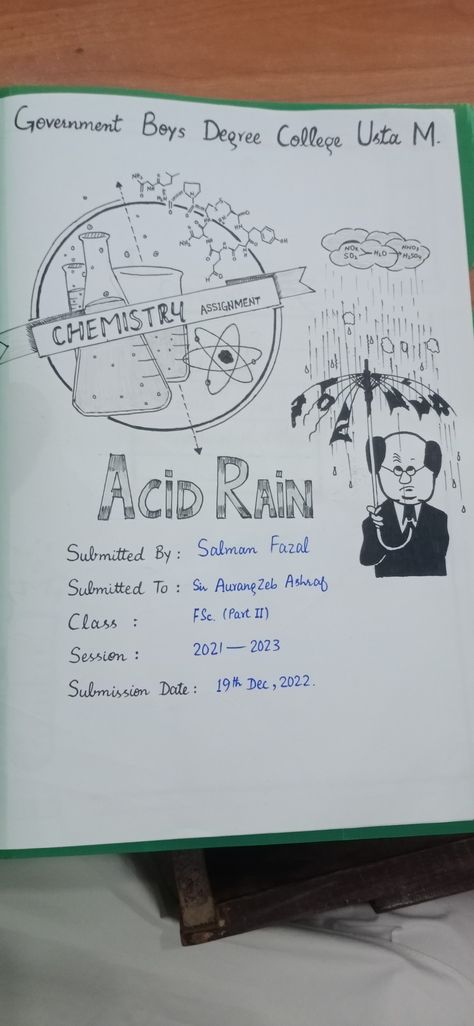 Acid rain assignment by salman fazal Mastoi  best hand writing Acid Rain Project, Best Hand Writing, Writing Hand, Acid Rain, Bond Paper Design, Chemistry Class, Skin Care Tutorial, Tutorials Drawing, Bond Paper