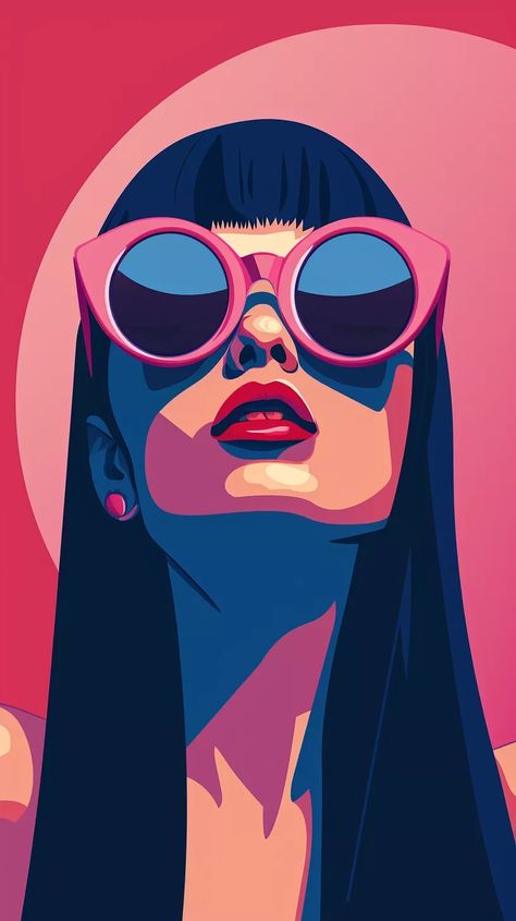 a woman with sunglasses and a pink background Woman With Sunglasses, Boho Art Drawings, Arte Punk, Popular Characters, Graffiti Artwork, Graffiti Characters, Female Art Painting, Girly Art Illustrations, Abandoned Buildings