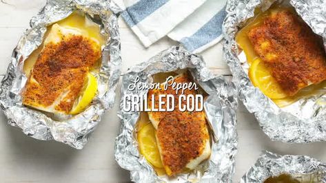 Best Beer Cheese Soup {Recipe} - A Spicy Perspective Lemon Pepper Cod, Grilled Cod Recipes, Buster Bar, Grilled Grouper, Grouper Recipes, Grilled Cod, Cod Fish Recipes, Grilled Fish Recipes, Grilled Halibut