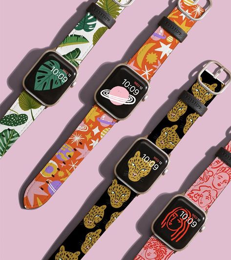 Apple Watch Strap Ideas, Apple Watch Aesthetic Bands, Apple Watch Inspiration, Watch Strap Ideas, Bodil Jane, Groom Watch, Watch Strap Design, Apple Watch Design, Groomsmen Watches