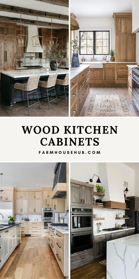 Wood kitchen cabinets Wood Tone Kitchen Cabinets, Wood Kitchen Cabinet Ideas, Natural Kitchen Cabinets, Birch Kitchen Cabinets, Neutral Kitchen Colors, White Oak Kitchen Cabinets, Natural Wood Kitchen Cabinets, White Oak Cabinets, Kitchen Cabinets Before And After