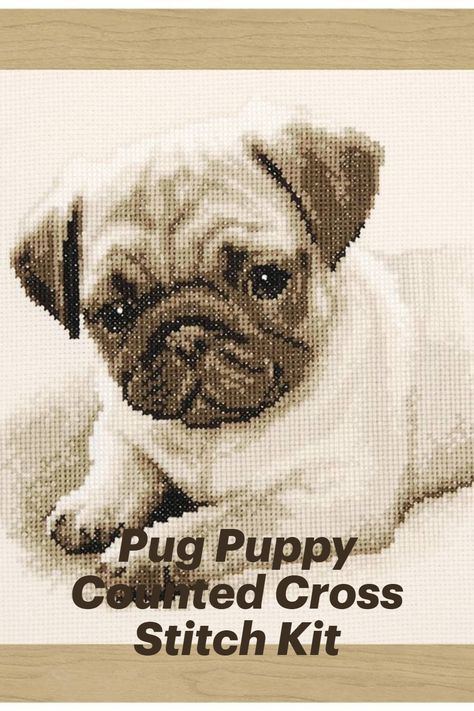 Pug Perler Bead Pattern, Pug Cross Stitch Pattern Free, Cross Stitch Bulldog, Pug Cross Stitch Pattern, Cross Stitch Patterns Dogs Crossstitch, Pug Cross, Pokemon Cross Stitch, Cross Stitch Tutorial, Cross Stitch Magazines