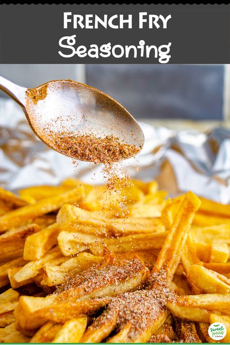 French Fry Seasoning Best Burger Seasoning, Fry Seasoning, French Fry Seasoning, Burger Seasoning, Spice Mix Recipes, Homemade Condiments, French Fry, Homemade Seasonings, Cooking For Two