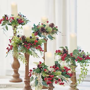 Christmas & Holiday Decorations | Grandin Road Natal, Christmas Candle Rings, Berry Candle, Christmas Candlesticks, Charity Ball, Holiday Lanterns, Christmas Entryway, Winter Berry, Christmas Table Centerpieces