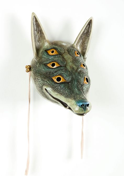 Intriguing Mask Sculptures by Kristen Egan | Daily design inspiration for creatives | Inspiration Grid Cool Mask Designs, Yokai Mask, Fantasy Mask, Monster Mask, Unique Masks, Art Mask, Metal Mask, Animal Mask, Mask Designs