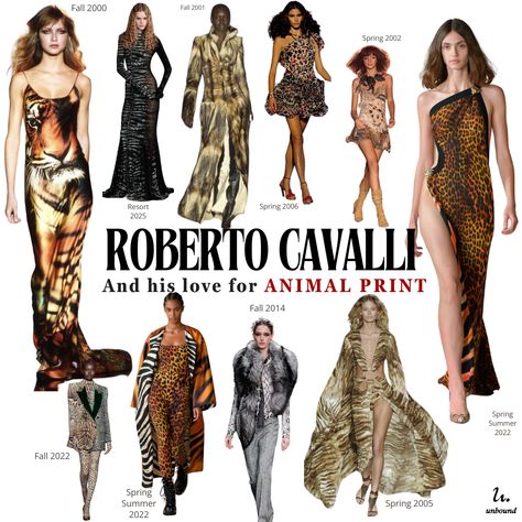 ROBERTO CAVALLI - A Legacy of Animal Prints
Cavalli's fascination with animal prints began in the 1970s, and he quickly became known as the "King of Leopard Print." His designs often featured striking motifs inspired by the animal kingdom, including leopard, zebra, and snake patterns. This distinctive style resonated deeply within the fashion industry, particularly during the 1990s when his collections epitomized excess and glamour. Roberto Cavalli Aesthetic, Ceo Clothes, 2000s Animal Print Fashion, 2000s Roberto Cavalli, Roberto Cavalli Vintage, Vintage Roberto Cavalli, Robert Cavalli, Leopard Print Runway, Roberto Cavalli Animal Print