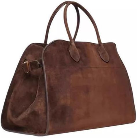 Amazon.com: Generic Soft Genuine Leather Satchels Bags for Women, Top-Handle Tote Bags, Leather Armpit Bag,Casual Shoulder Hobo Waterproof commuter Bag(Color:Brown Suede,Size:Large) : Clothing, Shoes & Jewelry Suede Tote Bag, Suede Tote, Suede Handbags, Travel Handbags, Leather Satchel Bag, Cute Tote Bags, Suede Material, Women Vintage, Leather Satchel