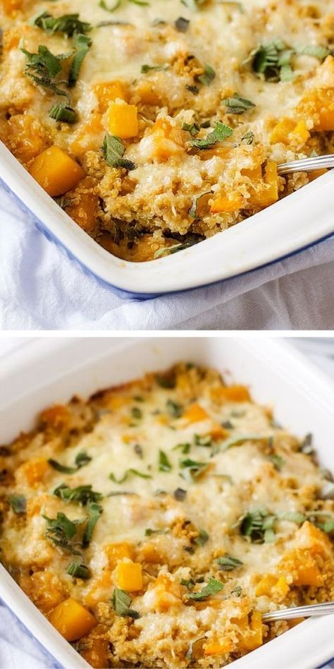 Butternut Casserole, Squash Quinoa, Butternut Squash Casserole, Butternut Squash Quinoa, Vegetarian Casserole, Gluten Free Recipe, Resep Diet, Squash Casserole, Butternut Squash Recipes