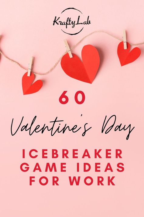 Hosting a fun Valentine’s Day event is an exciting opportunity to help your teams connect, bond, and get to know each other. This article will feature awesome Valentine’s day icebreaker questions and free games to help your teams connect! Valentines Day Team Building Activities, Valentine’s Day Employee Appreciation, Valentine’s Day Counseling Activities, February Team Building Ideas, Valentines Ice Breakers, Valentine Ice Breaker Games, Valentine’s Day Activities For Adults, Valentines Office Activities, Valentines Day Activities For Work