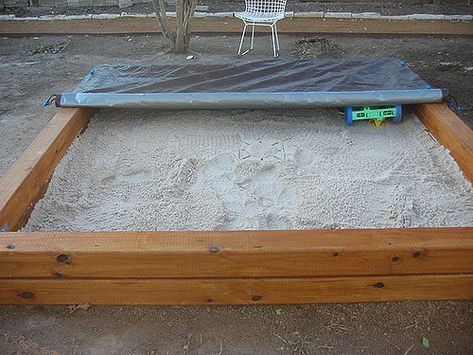 reveal the sandbox! | Gil Garcia | Flickr Sandbox Plans, Outdoor Kids Playhouse, Sand Boxes, Build A Sandbox, Sandbox Cover, Diy Sandbox, Kids Sandbox, Boxes Ideas, Build A Playhouse