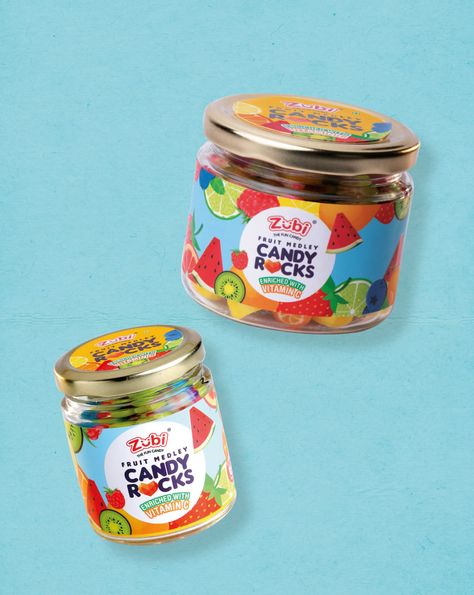 Gummy Packaging Ideas, Candy Jar Packaging, Maximalist Packaging, Gummy Packaging Design, Candy Jars Aesthetic, Candy Packaging Ideas, Jelly Drink Packaging, Fruit Candy Packaging, Candies Packaging