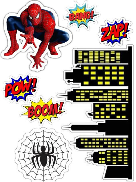 Spiderman Cake Topper Printable, Spiderman Theme Cake, Cake Topper Spiderman, Spiderman Printables, Topper Spiderman, Spiderman Topper, Happy Birthday Spiderman, Birthday Spiderman, Printable Cake Topper