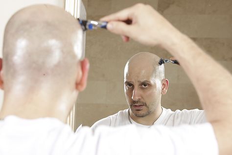 Shave your head like a pro via http://przman.com/grooming/shave-your-head-like-a-pro/ Shave Your Head, Bald Guy, Shaved Hair Cuts, Shaving Your Head, Bald Men, Bald Heads, Shaved Head, About Hair, Men's Grooming