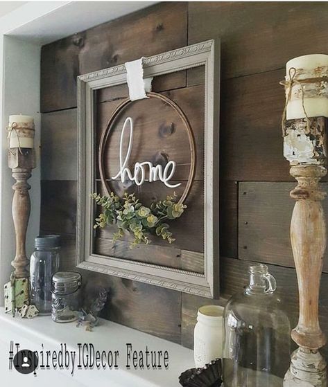 18 Rustic Wall Art & Decor Ideas That Will Transform Your Home - Craft-Mart Airstream Bathroom, Wood Sconces, Craft Table Diy, Diy Wand, Farmhouse Frames, Deco Nature, Wall Decor Design, Rustic Wall Art, Diy Crafts For Home Decor