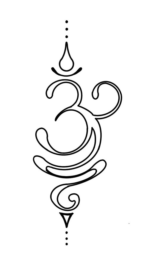 Om Tattoo Stencil, Chakra Drawing Simple, Simple One Piece Tattoo, Skull Tattoo Mandala, Ohm Symbol Tattoo, Miracle Tattoo, Tattoo Trishul, Ohm Tattoo, Om Symbol Tattoo