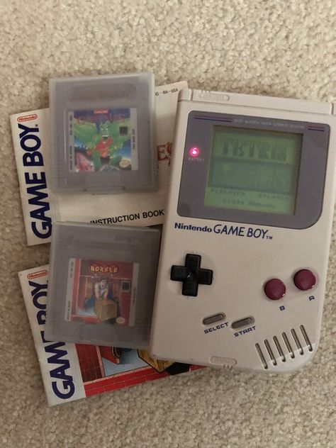 Nintendo Game Boy was first released in Japan on April 1989, in North America later the same year, and in Europe in late 1990. Game Boy Aesthetic, 1990s Life, Gcse Sketchbook, 90s Hiphop, Toil And Trouble, 2000s Aesthetic, Nintendo Game, Sketchbook Ideas, Vintage Cameras