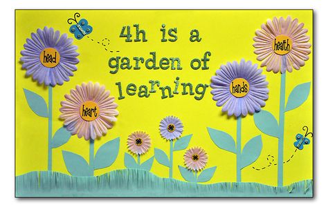 garden of learning 4h Poster Ideas, 4-h Poster Ideas, Haybale Gardening, 4h Fair, Learning Garden, 4 H Clover, 4 H Club, Fair Theme, Leadership Activities