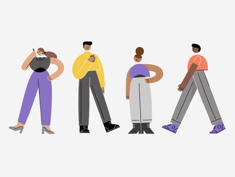 Character Explorations by Brianna Ailie on Dribbble Geometric People, Character Rigging, Simple Character, Digital Graphic Design, Design Jobs, People Illustration, Photoshop Design, Flat Illustration, Illustration Character Design