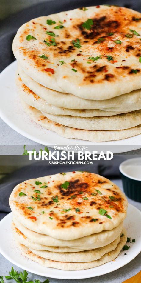 Bread Pairings, Turkish Bread, Bread At Home, Best Bread Recipe, Fish Salad, Fry Bread, Flatbread Recipes, Flat Bread, Ramadan Recipes