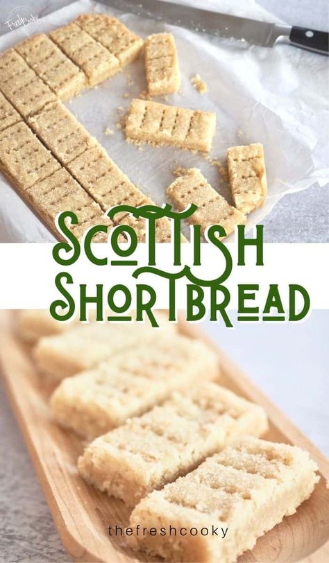 These are the BEST Classic Shortbread cookies from The Fresh Cooky. Our family has been making this recipe for decades, received from a Scottish family friend. Easy, buttery, traditional Scottish shortbread cookie recipe with only 4 ingredients, easily adapted to be Gluten Free. A great cookie for Christmas baking. Recipe via @thefreshcooky Shortbread Cookie Recipe Christmas, Traditional Shortbread Recipe, Scottish Shortbread Cookies, Scottish Shortbread, Short Bread, Christmas Shortbread, Shortbread Recipe, Scottish Recipes, Shortbread Cookie Recipe