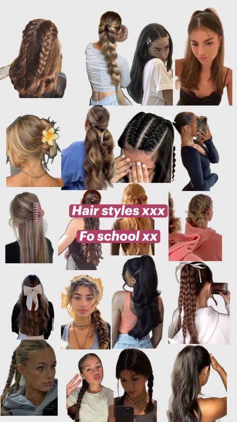 💕🎧💕🎧 2000s Hairstyles, Hairstyles For School, Cute Hairstyles, Hairstyles, Hair Styles, Hair, Quick Saves, Essen