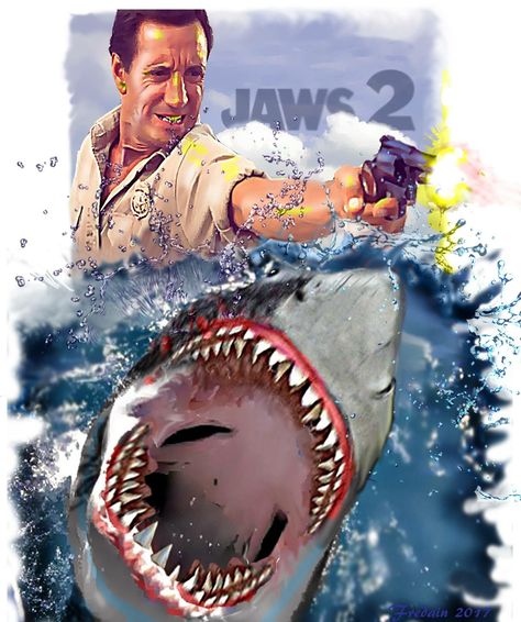 Jaws 2, Jaws Movie, Horror Posters, Lake Placid, One Summer, White Sharks, Great White Shark, Horror Films, Movie Art