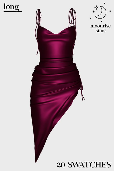 ✿Roli Cannoli CC Findz Corner✿ — moonrisesims: MADDISON SATIN DRESS (2 versions)... Paris Morgan, Everskies Fits, Clothes Cc, Cc Mods, The Sims 4 Packs, Sims 4 Body Mods, Sims 4 Cc Folder, Sims 4 Gameplay, Sims 4 Teen