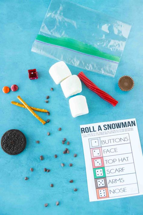 This fun printable roll a snowman game is great for classroom parties, Christmas parties for kids, or just a fun snowday activity! Marshmallow Snowman Stack Game, Snowman Party Games, Build A Snowman Dice Game, Build A Snowman Game, Roll A Snowman Dice Game, Snowday Activities, Christmas Party Games For Groups, Snowman Games, Christmas Tree Game