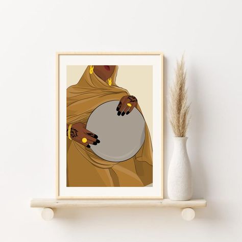 Sudan Art Painting, Sudan Art Culture, African Poster, Minimal Art Print, Art African, Diy Embroidery Patterns, Painting Art Lesson, African Queen, Wall Art Modern