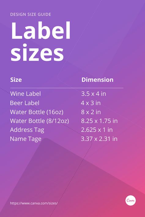 Even without design experience or the help of a designer, you design a label you’ll love. With the right dimensions, content, and look, you’ll be able to impress people more than you think. Learn more about label sizes with our design size guide. Canva Labels, Personal Things, Color Design Inspiration, Design Basics, Design Theory, Learning Graphic Design, Web Design Tips, Graphic Design Tools, Graphic Design Lessons