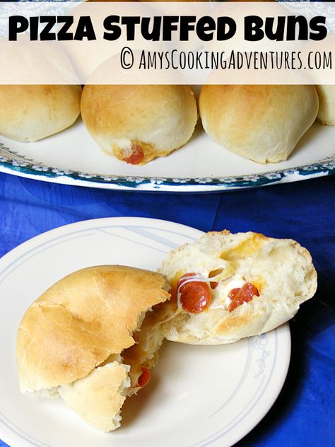 Delicious family-friendly recipes. Mostly healthy eating, but there's always room for dessert! Pizza Buns Recipe Homemade, Stuffed Buns Recipe Meat, Pizza Buns Homemade, Pepperoni Buns, Farmer Meals, Stuffed Buns Recipe, Rodeo Food, Pizza Buns Recipe, Pizza Bun