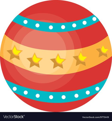 Circus ball colorful isolated flat icon Royalty Free Vector Circus Playroom, Circus Ball, Clown Pics, Circus Decorations, Hall Ideas, Circus Art, Circus Party, Arabic Language, Big Fish