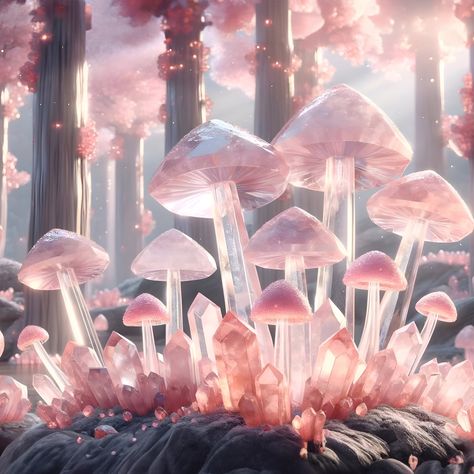 Enchanted Forest: Rose Quartz Mushroom Grove redbubble.com/shop/ap/160958729 SeGoArtDesign.redbubble.com Stuffed Mushrooms, Pink Wallpaper Backgrounds, Enchanted Forest, May 5, Pink Wallpaper, Enchanted, Wallpaper Backgrounds, Rose Quartz, Art Design