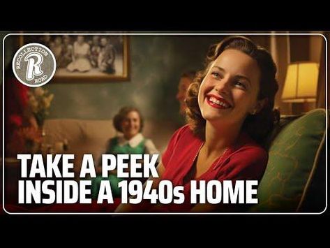 Have you ever wondered what it was like to step inside a 1940s home? In this video, we peek inside the living room, kitchen, bathroom and bedroom of a home during this decade. 1940 Bedroom 1940s Style, 1940s Home Interior, 1940s Aesthetic Decor, 1940 Interior Design, 1940 Bedroom, 1940 Home Decor, Minimal Traditional Home, 1940s Interior Design, 1940s Living Room