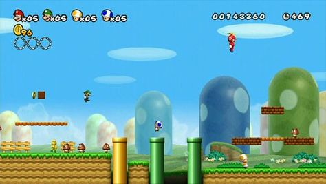 Mario bros landscape Video Game Systems, Mario Bros., Pet Cage, Latest Games, Game System, Super Mario Bros, Mario Bros, Super Mario, Nintendo Wii