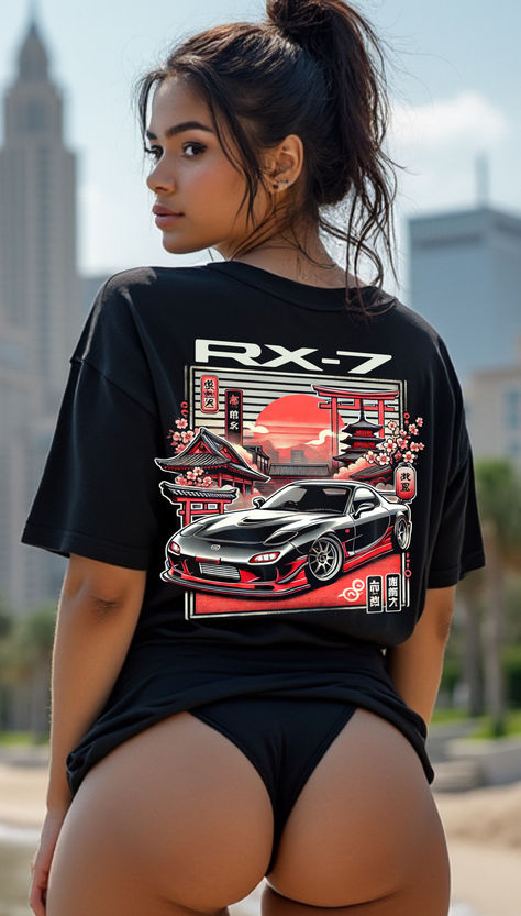 🚗 Elevate your style with these awesome Mazda RX-7 T-shirts! Perfect for JDM fans and car enthusiasts. Grab yours now and show off your love for the iconic RX-7! #MazdaRX7 #JDM #CarLovers #TShirtStyle #RotaryEngine 💥👕 Rx7 Aesthetic, Tokyo Dark, Japanese Sports Cars, Bicycle Women, Nissan Gt, Ae86, Skyline Gtr, Rx 7, Mazda Rx7