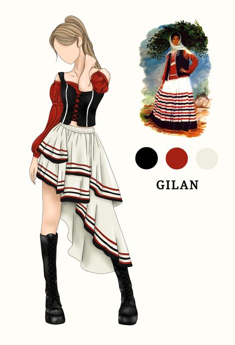 It's an illustration of Iranian clolth and dress called Ghilak Model Sketch Fashion Dresses, Iranian Clothing, Iranian Dress, رسم كاريكاتير, Digital Fashion Illustration, Fashion Design Classes, Fashion Illustration Tutorial, Fashion Design Books, Dress Illustration