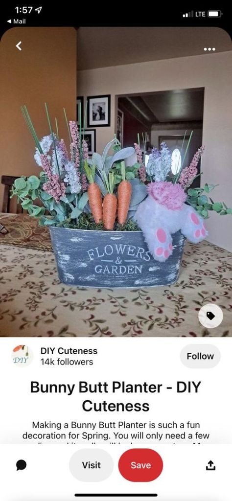 Easy Cute Diy, Bunny Wreath Diy, Easter Crafts Dollar Store, Dollar Tree Easter Crafts, Easter Centerpieces Diy, Diy Bunny, Easter Craft Decorations, Bird Cage Decor, Easter Bunny Crafts