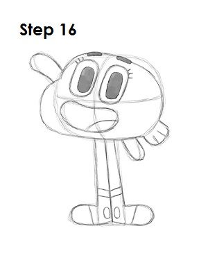 Darwin Watterson, Gumball Watterson, Image Dbz, Amazing World Of Gumball, Cartoon Drawing Tutorial, Drawing Cartoon Characters, Drawing Cartoon, Simple Cartoon, World Of Gumball