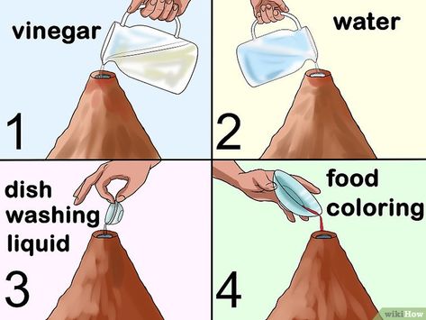 3 Ways to Make a Soda Bottle Volcano - wikiHow Kids Volcano Experiment, Diy Volcano Projects, Volcano For Kids, Volcano Science Projects, Make A Volcano, Homeschooling Science, Volcano Projects, Making A Volcano, Volcano Activities