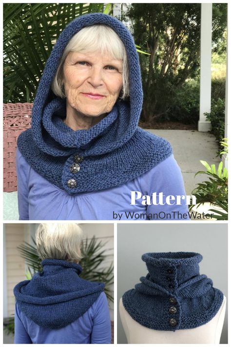 Cowl Knitting Patterns Free, Hooded Cowl Pattern, Outlander Knitting Patterns, Hooded Scarf Pattern, Snood Pattern, Outlander Knitting, Hood Pattern, Cowl Knitting, Hooded Cowl