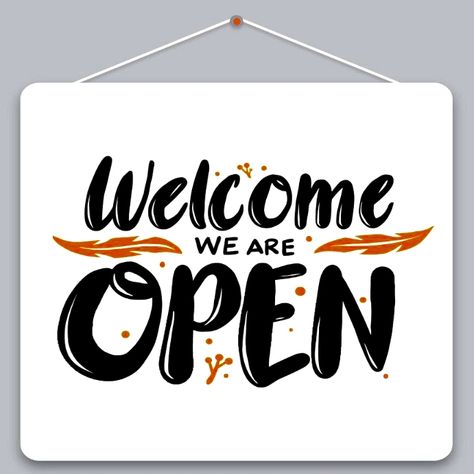 We Are Open For Business Signs, We're Open Instagram Post, We Are Open For Business Posts, Now Open Poster Design, We Are Open Poster, Open For Business Sign, We're Open Sign, Attendance Sheets, We Are Open Sign