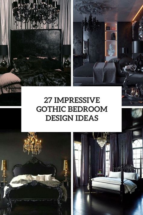 Black Gothic Bedroom, Gothic Bedroom Aesthetic, Gothic Headboard, Modern Gothic Bedroom, Gothic Bedroom Decor, Goth Bedroom Ideas, Gothic Bedroom Ideas, Gothic Bed, Gothic Decor Bedroom