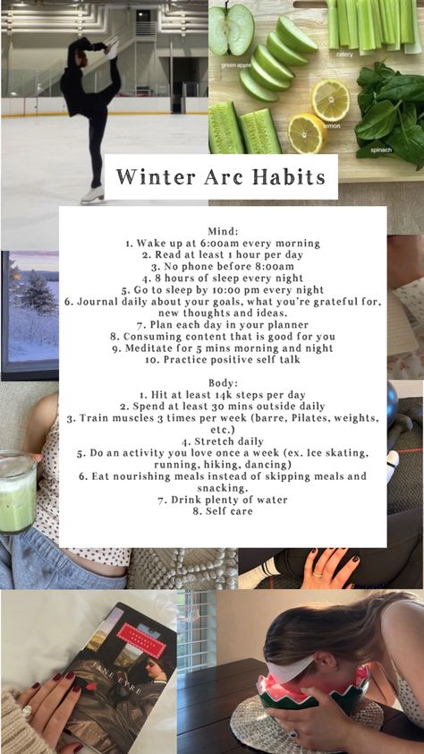 Winter Motivation Aesthetic, Winter Arc Motivation Women, Vison Boards Ideas Aesthetic, Winter Arc Wallpaper Aesthetic, Winter Arc Vision Board, Health Inspo Lifestyle, Winter Arc Plan, Winter Arc Aesthetics, Health Goals Aesthetic