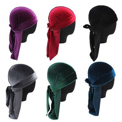 @! Unisex Men Women Velvet Breathable Bandana Hat Durag Rag... Migos Album Cover, Hat Turban, Cantu Hair Products, Hear Style, Black Hair Cuts, Headwear Fashion, Turban Cap, Hair Barber, Hair Scarf Styles