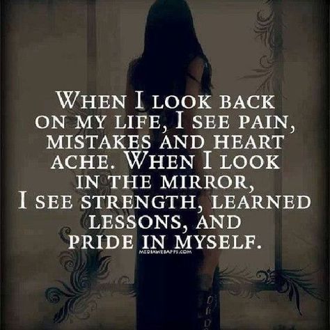 Looking at yourself now! The importance of seeing how far you've come rather than how far you must go. Weekly Quotes, Now Quotes, Life Quotes Love, Short Inspirational Quotes, Look In The Mirror, Life I, Inspiring Quotes, The Words, Great Quotes