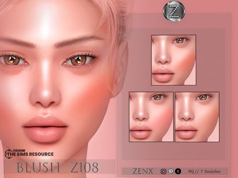 The sims 4 Sims Blush, Mod Makeup, Sims 4 Curly Hair, Cc Makeup, Sims 4 Nails, Sims 4 Hair Male, Sims 4 Tattoos, Sims 4 Cc Eyes, Alpha Cc