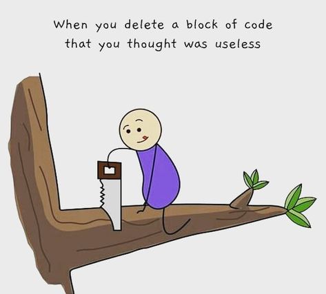 That useless block of code Humour, Computer Science Humor, Science Quotes Funny, Programing Jokes, Programming Quote, Coding Humor, Programmer Jokes, Programming Humor, Engineering Memes